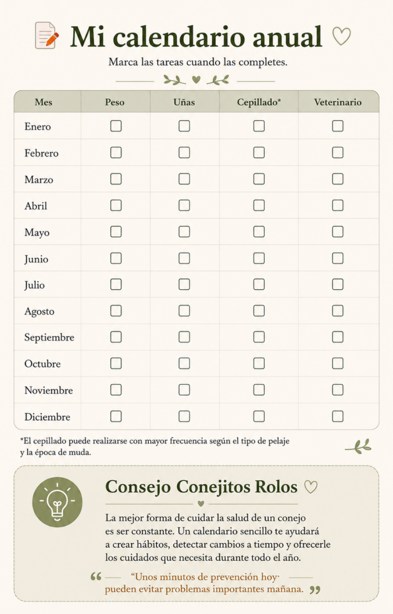 Vista previa del recurso Calendario de cuidados